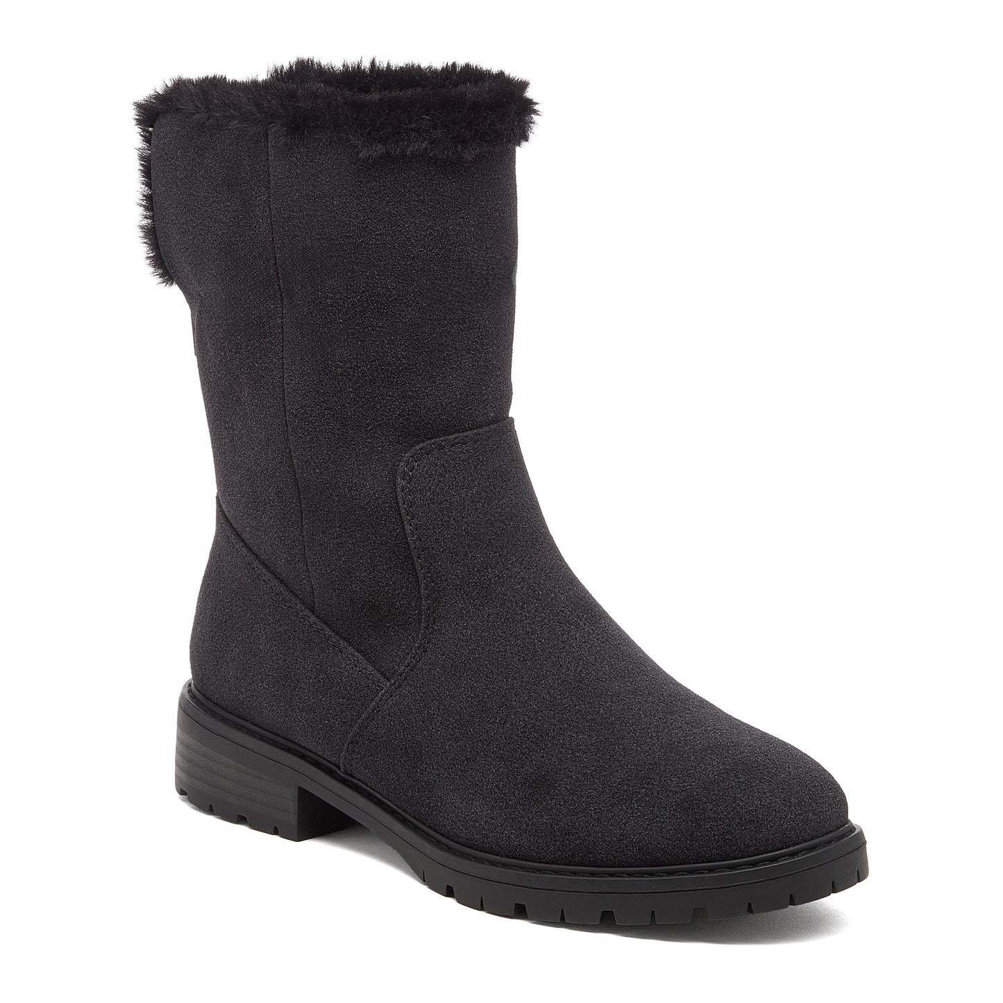 Niche Black Cuffed Ankle Boots