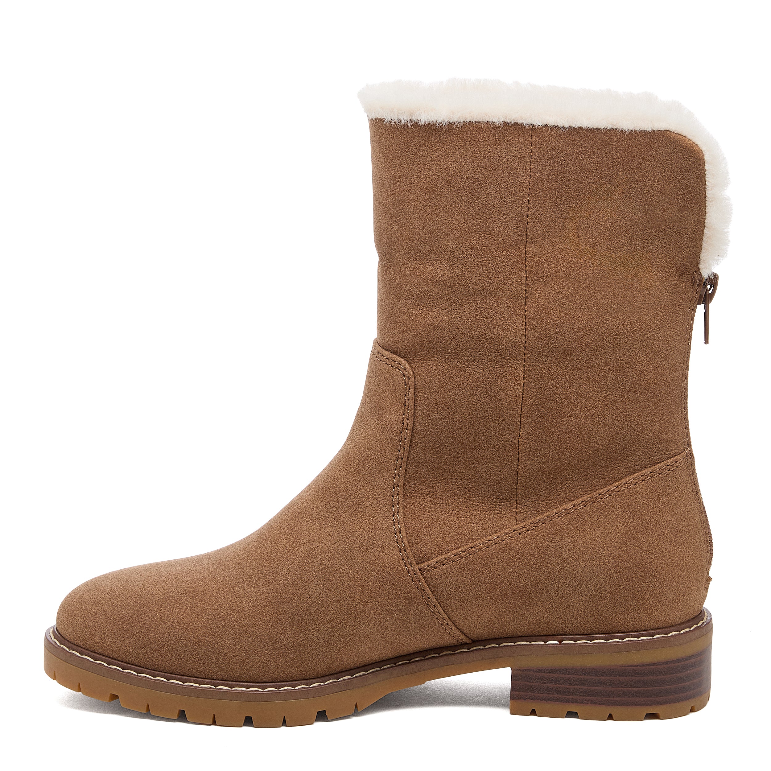 Niche Walnut Cuffed Ankle Boots