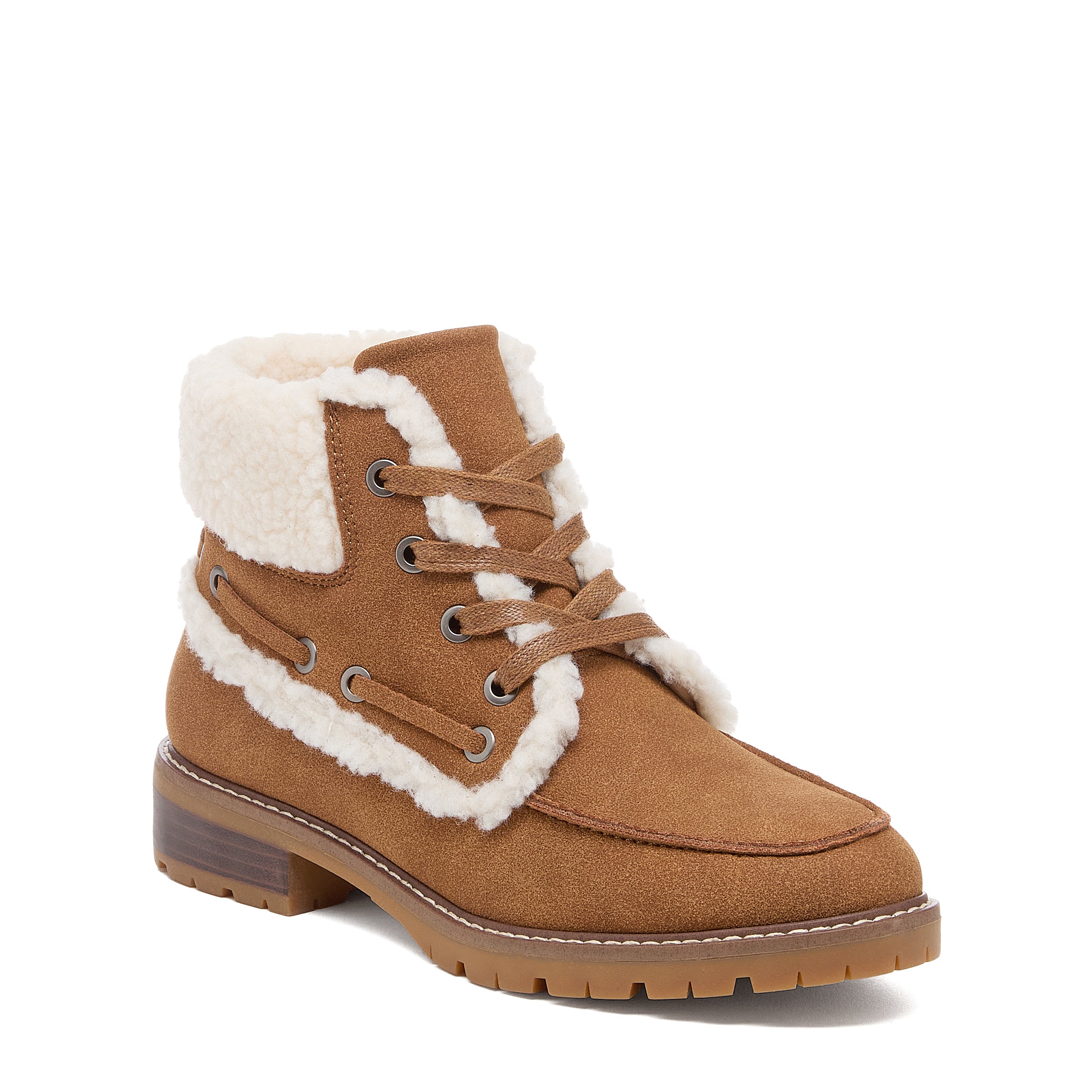 Nixie Cognac Cuffed Ankle Boots