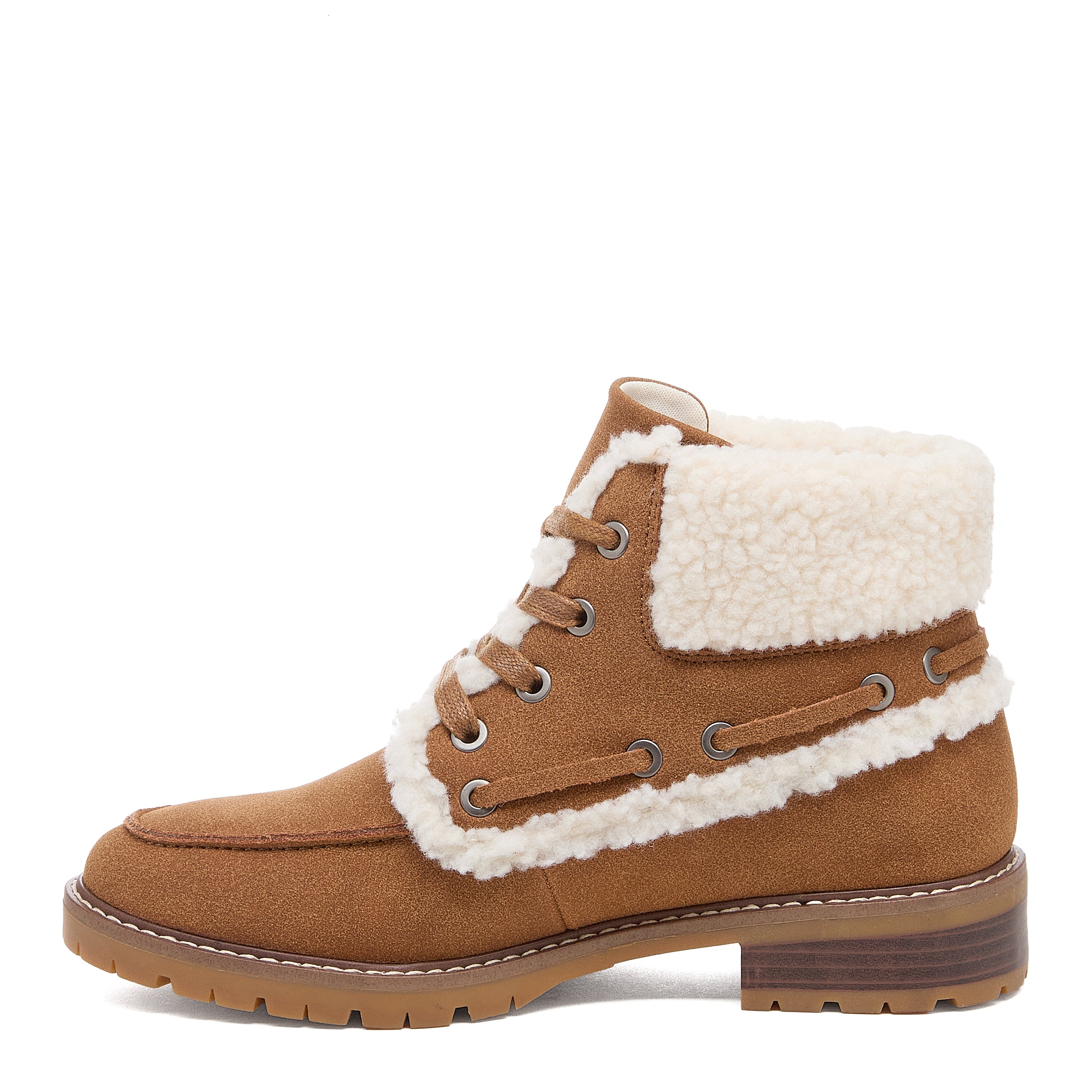 Nixie Cognac Cuffed Ankle Boots