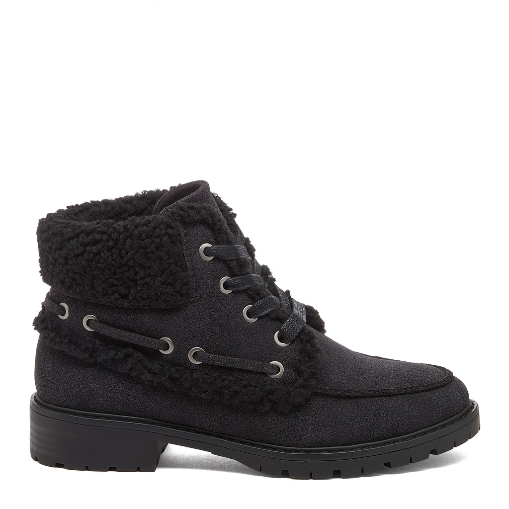 Nixie Black Cuffed Ankle Boots