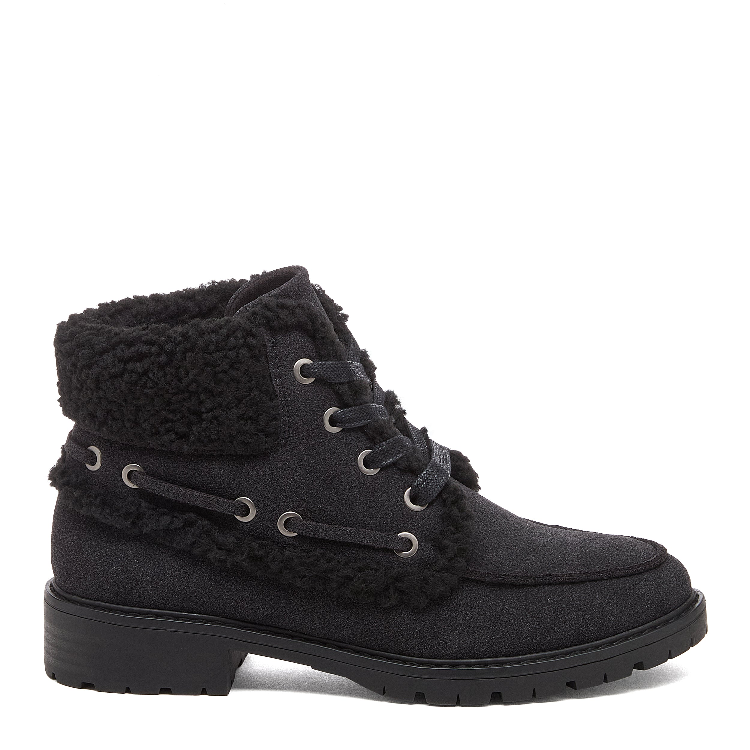 Nixie Black Cuffed Ankle Boots