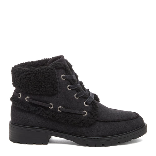 Nixie Black Cuffed Ankle Boots