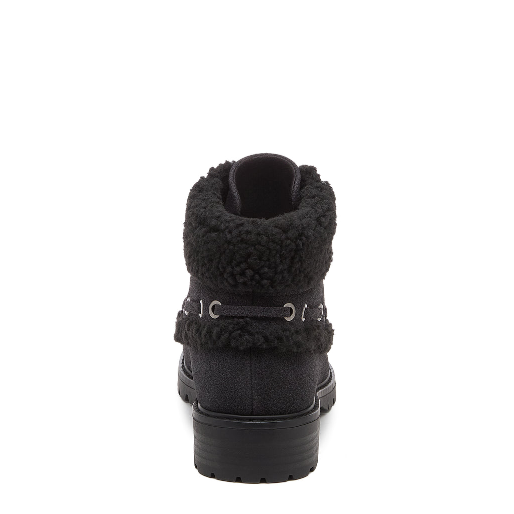 Nixie Black Cuffed Ankle Boots