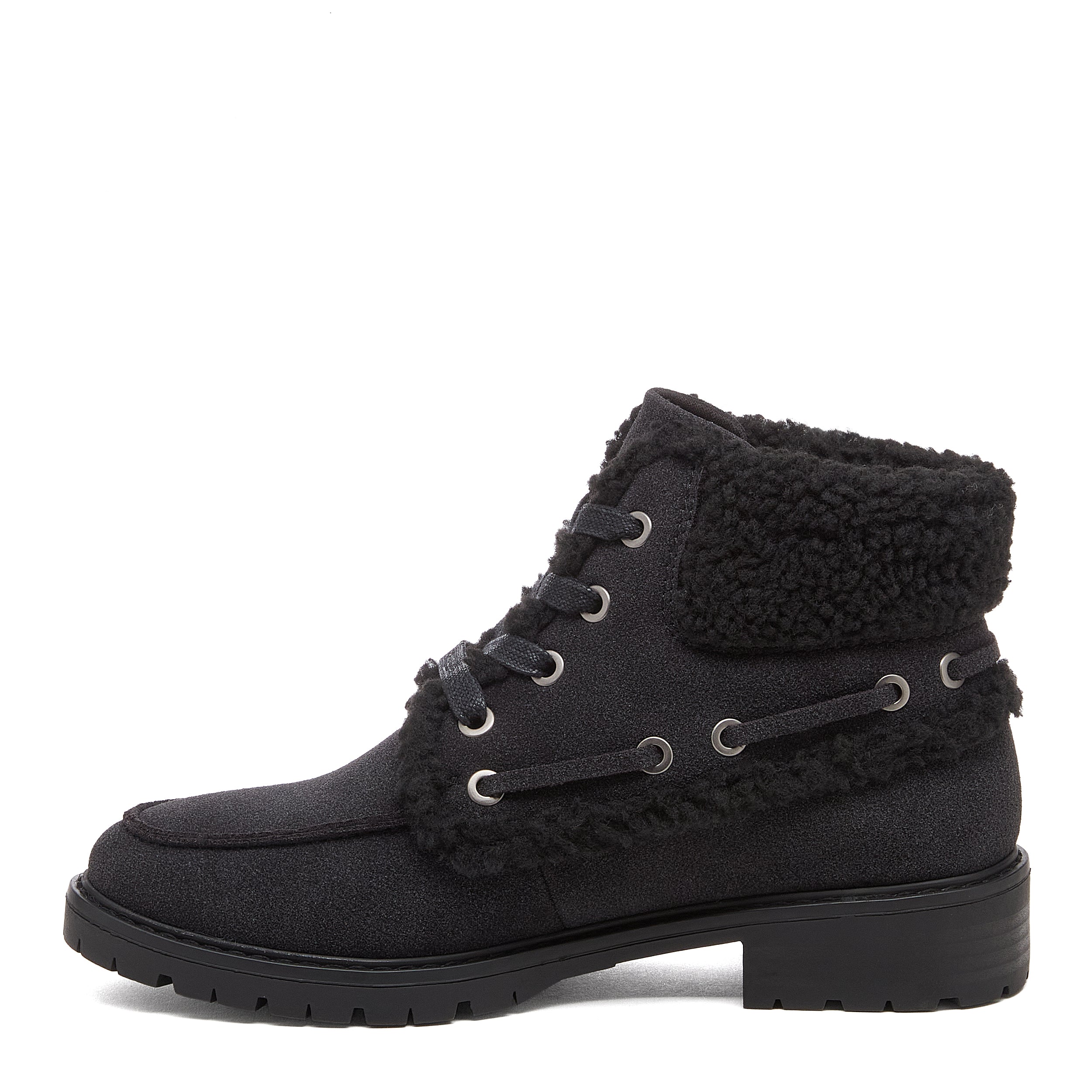 Nixie Black Cuffed Ankle Boots