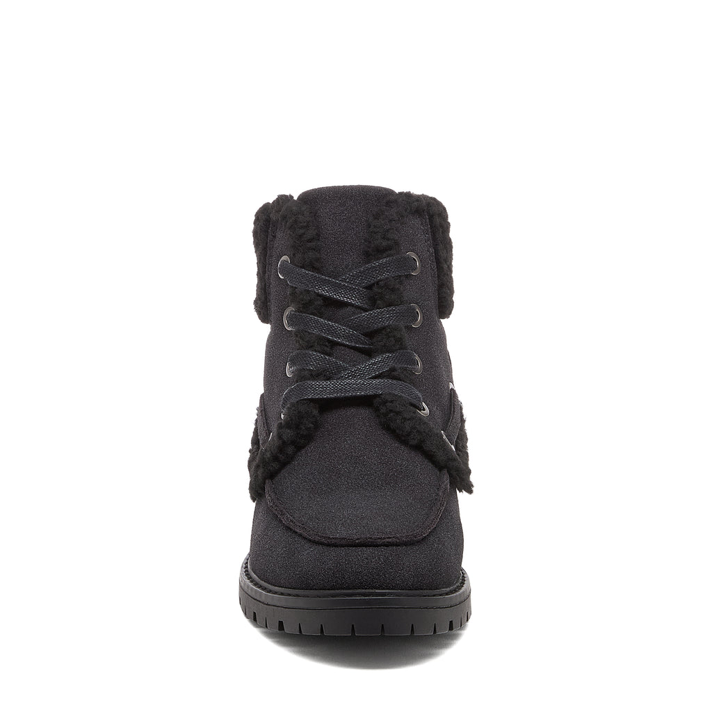 Nixie Black Cuffed Ankle Boots