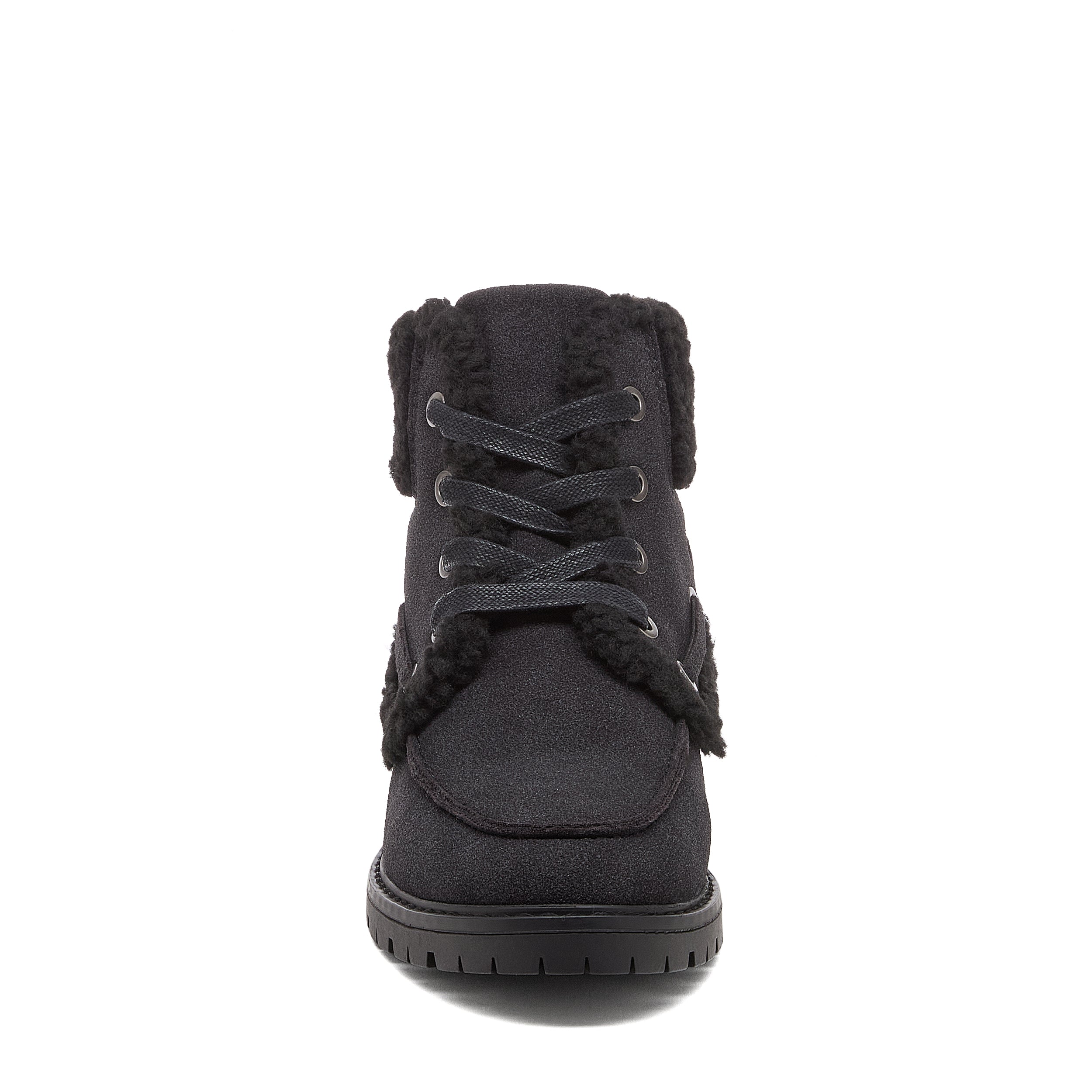 Nixie Black Cuffed Ankle Boots