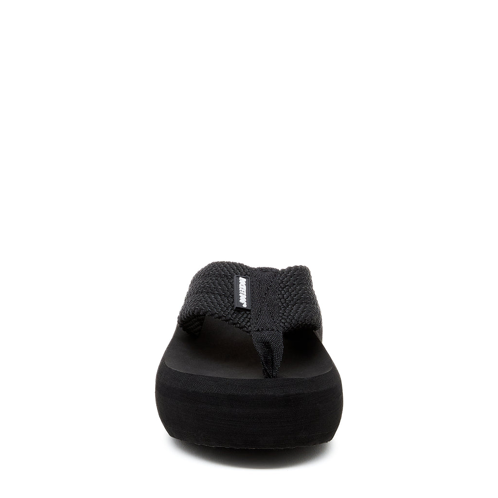 Black women's platform flip flop with Rocket Dog comfort, casual style