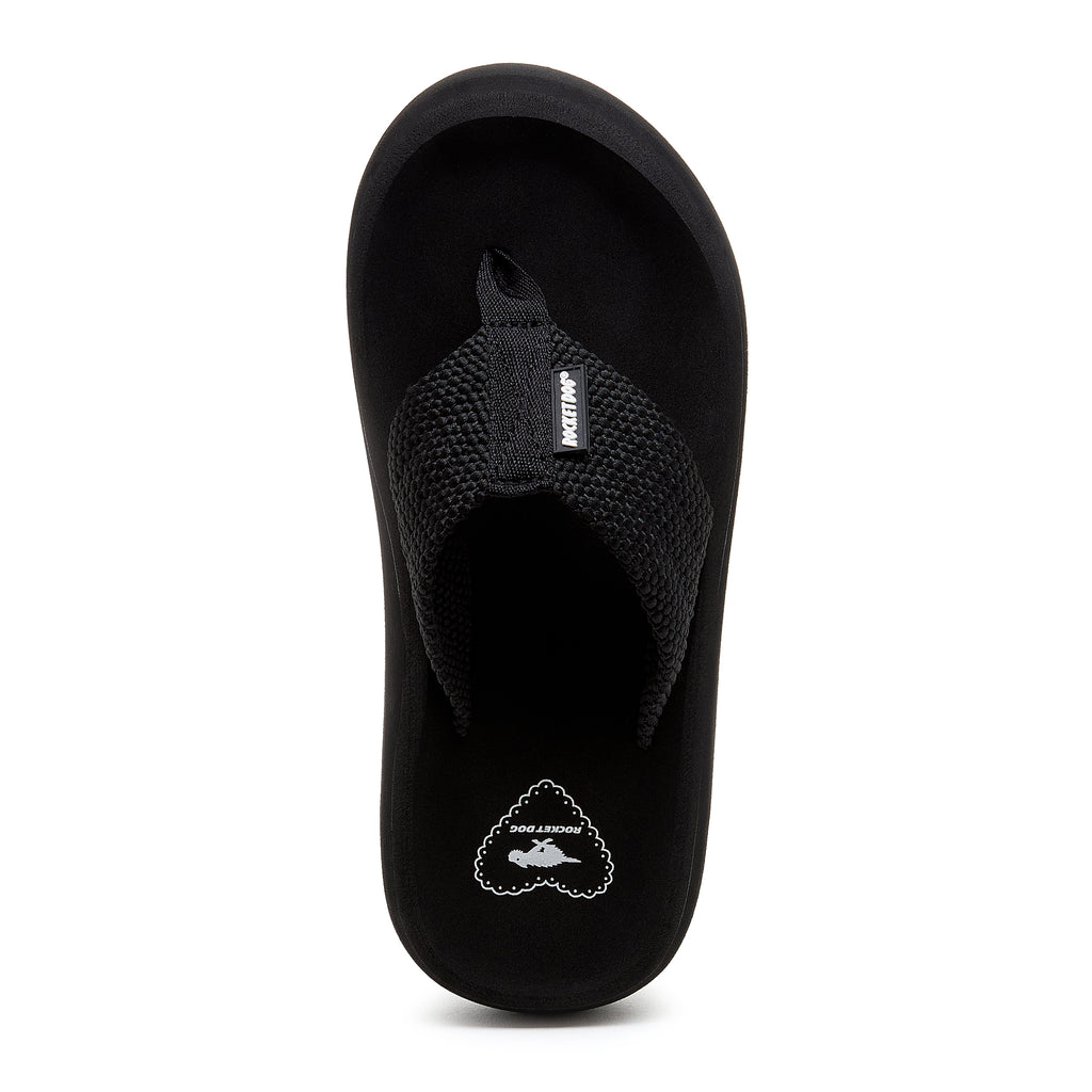 Rocket Dog Sandy black platform flip flop, casual women's footwear