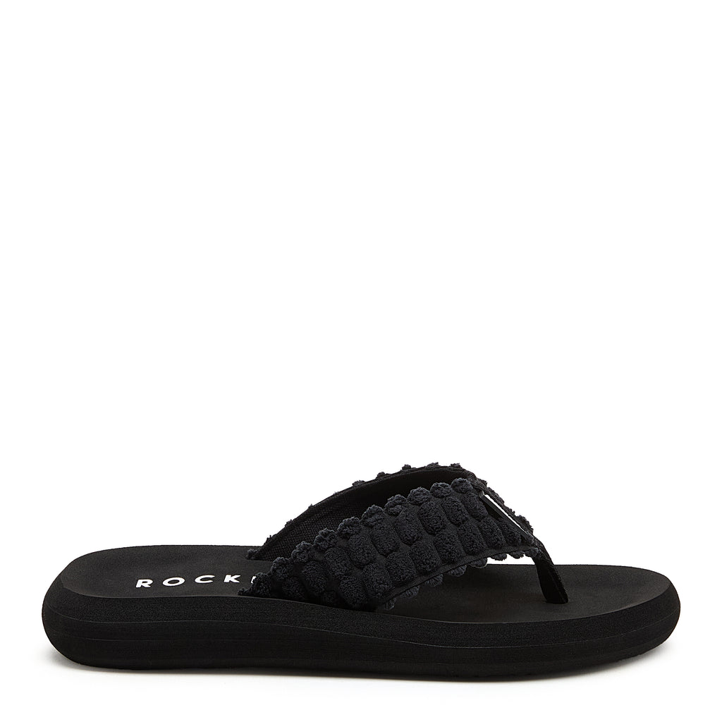Rocket Dog Spotlight black flip flop, women's casual shoe