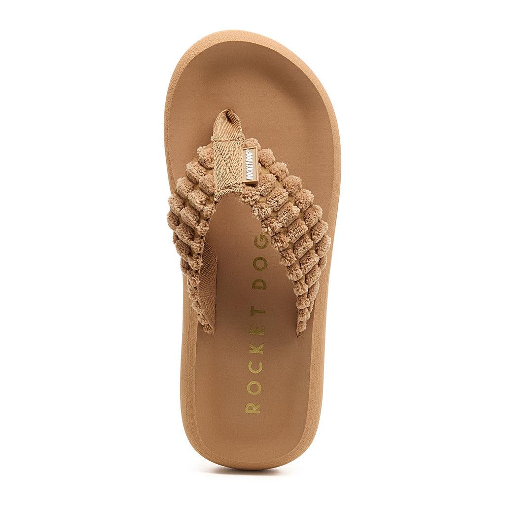 Camel women's flip flop with Rocket Dog comfort, casual style