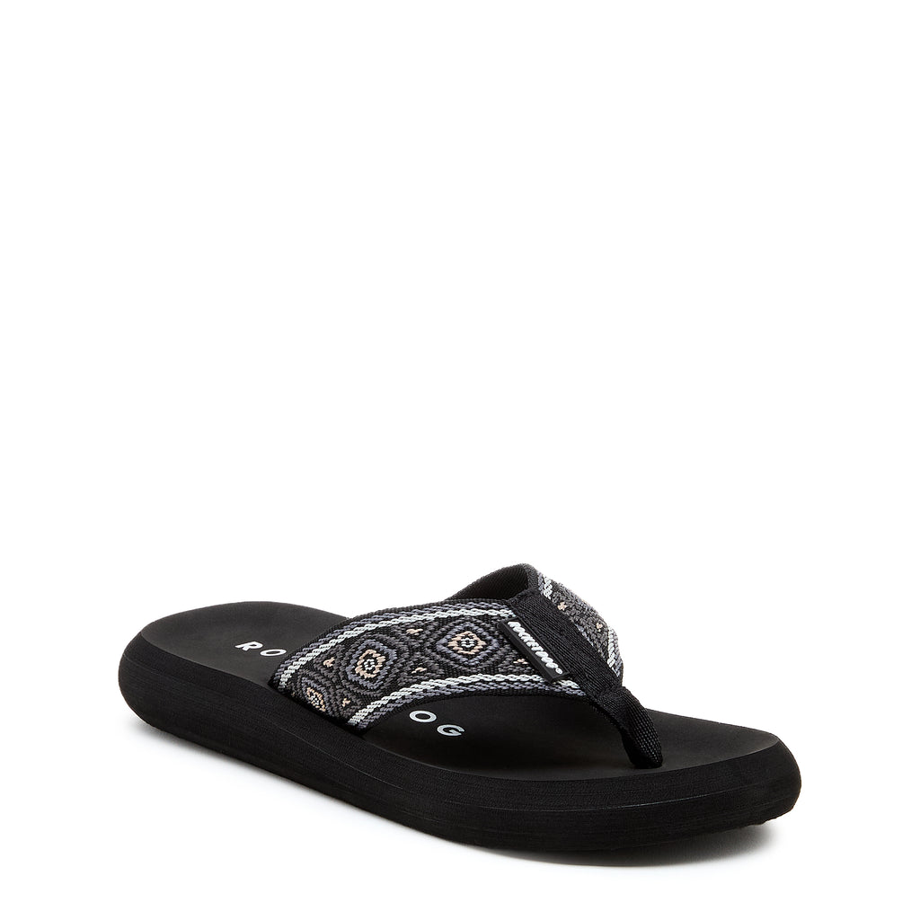 Women's black flip flop, casual and comfortable – Rocket Dog Spotlight