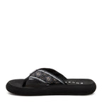 Black flip flop with cushioned footbed, women's casual style – Rocket Dog Spotlight