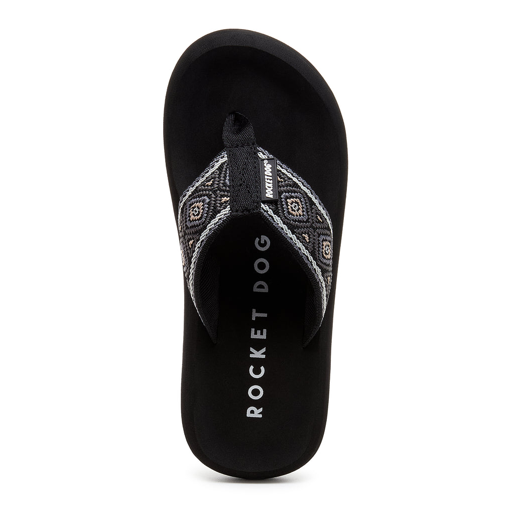 Black women's flip flop with Rocket Dog comfort, casual style