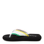 White flip flop with cushioned footbed, women's casual style – Rocket Dog Spotlight