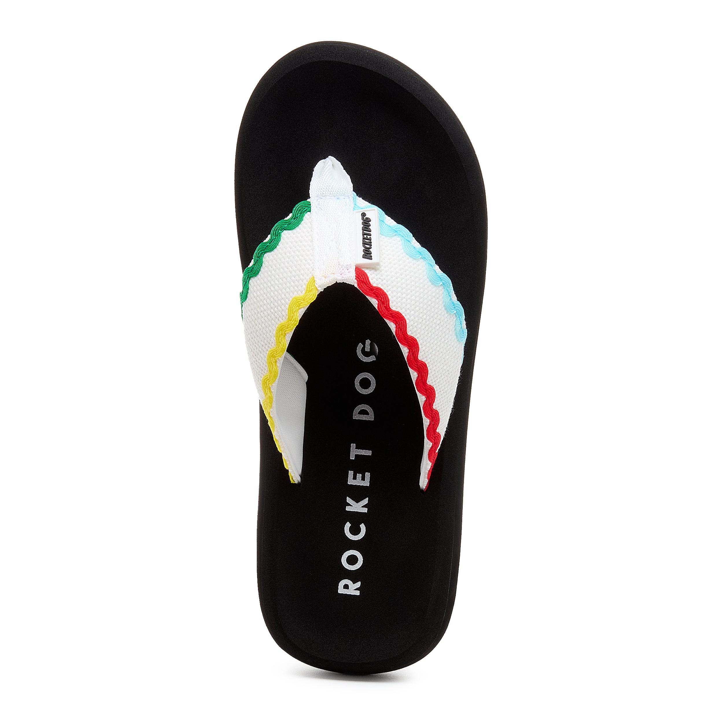 White women's flip flop with Rocket Dog comfort, casual style