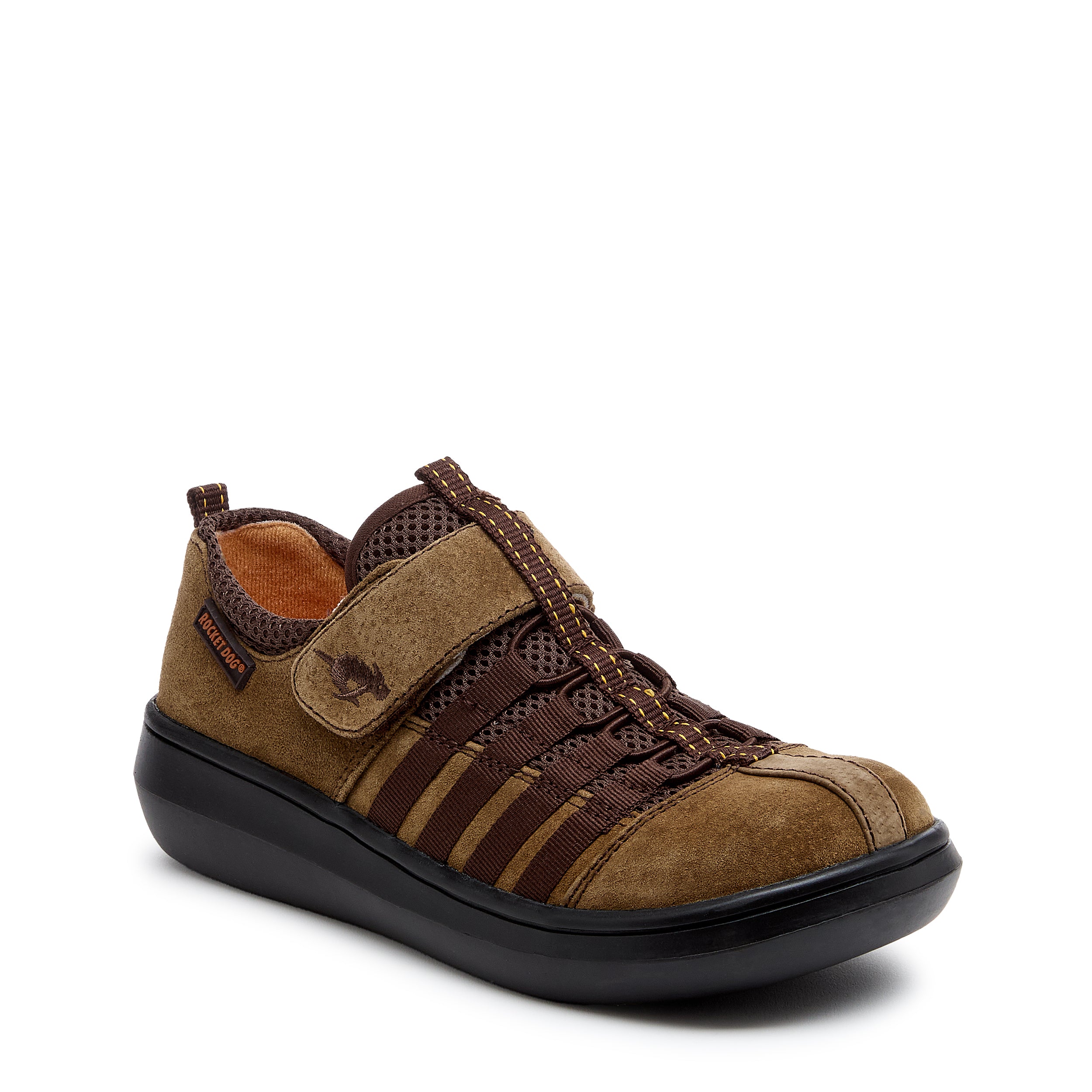 Women's brown nubuck sneaker, playful and comfortable – Rocket Dog Stoker
