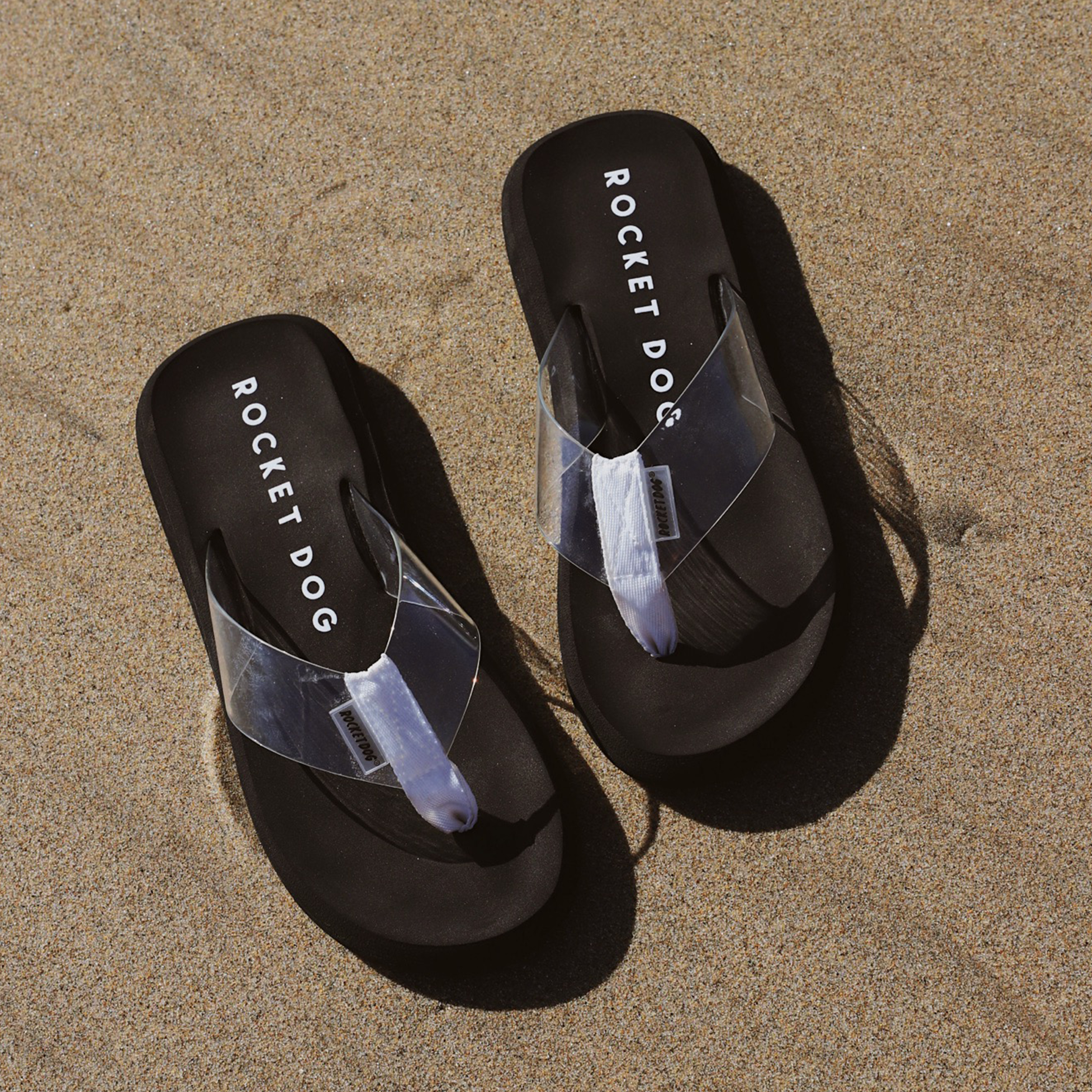 Rocket Dog Sunset clear flip flop, women's casual shoe