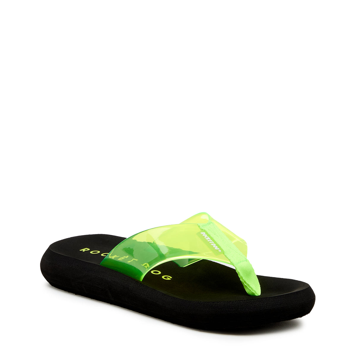 Women's neon green flip flop, casual and comfortable – Rocket Dog Sunset