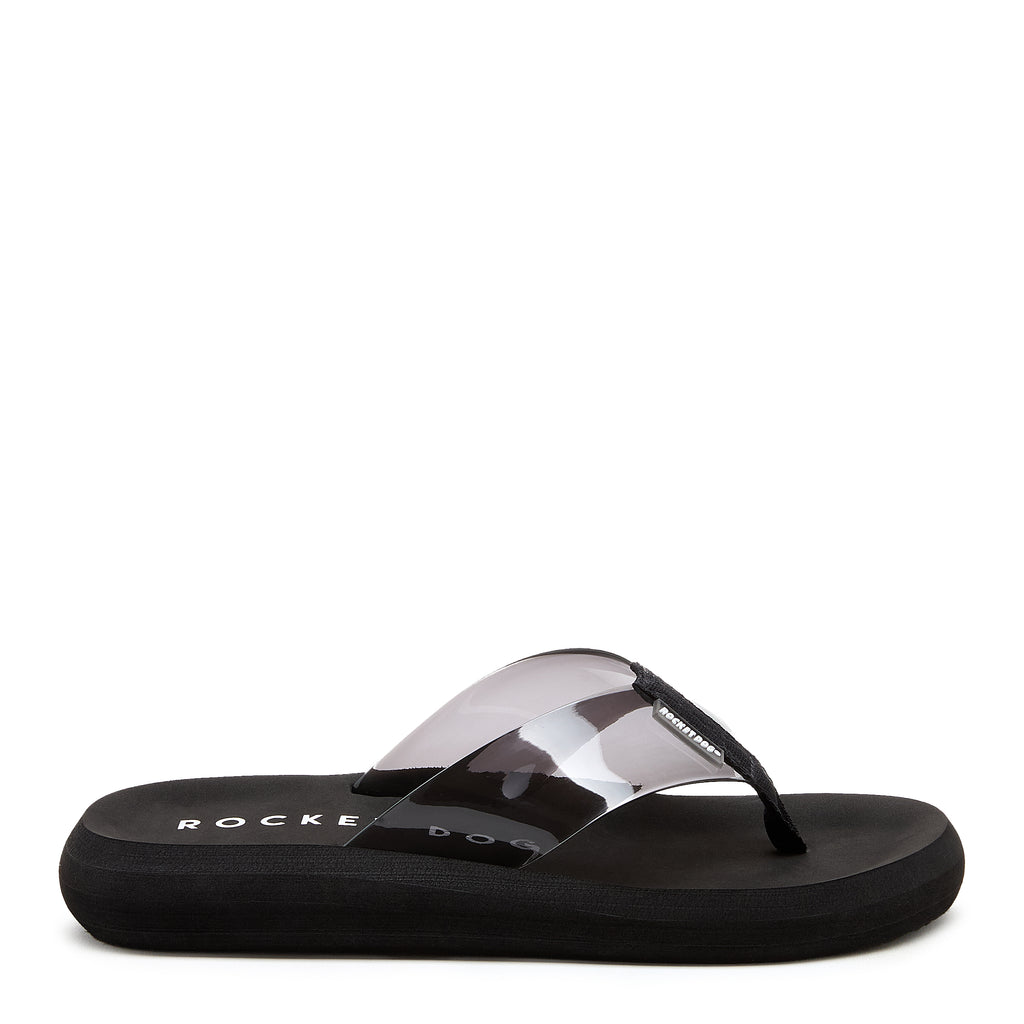 Rocket Dog Sunset clear flip flop, women's casual shoe