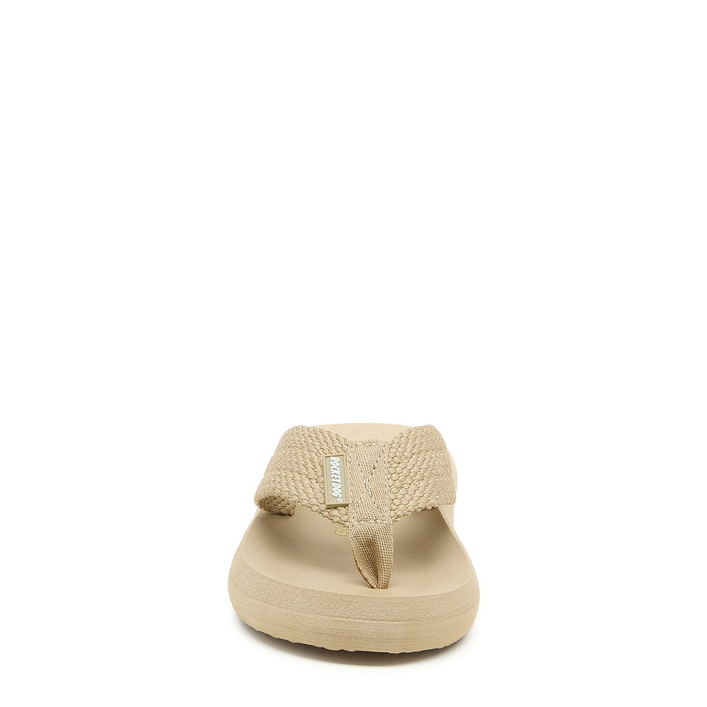 Women's casual taupe flip flop, easy everyday wear – Rocket Dog Sunset