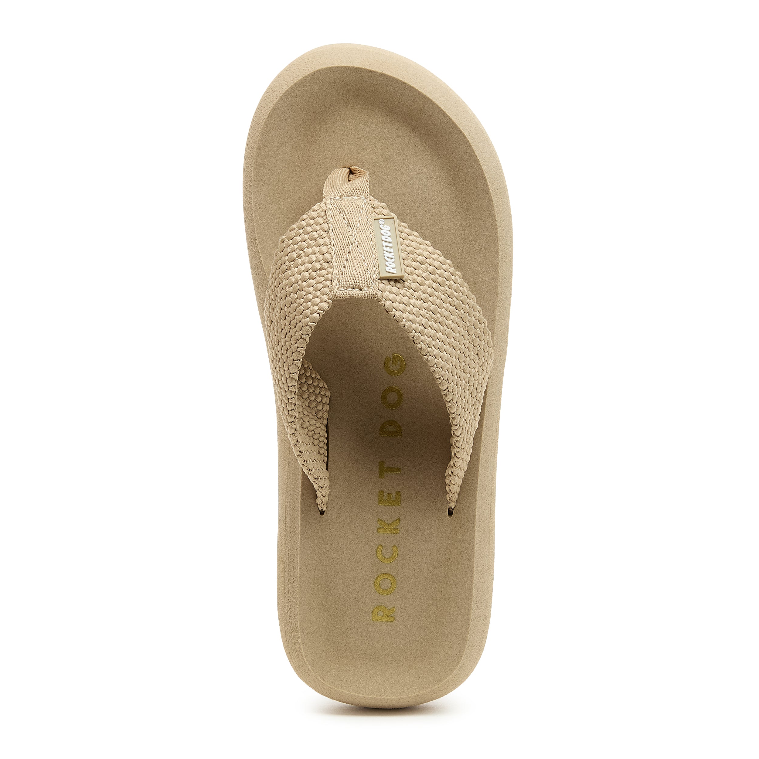 Taupe women's flip flop with Rocket Dog comfort, casual style