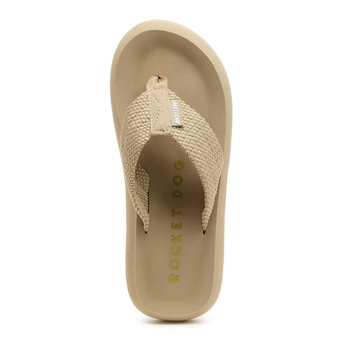 Taupe women's flip flop with Rocket Dog comfort, casual style