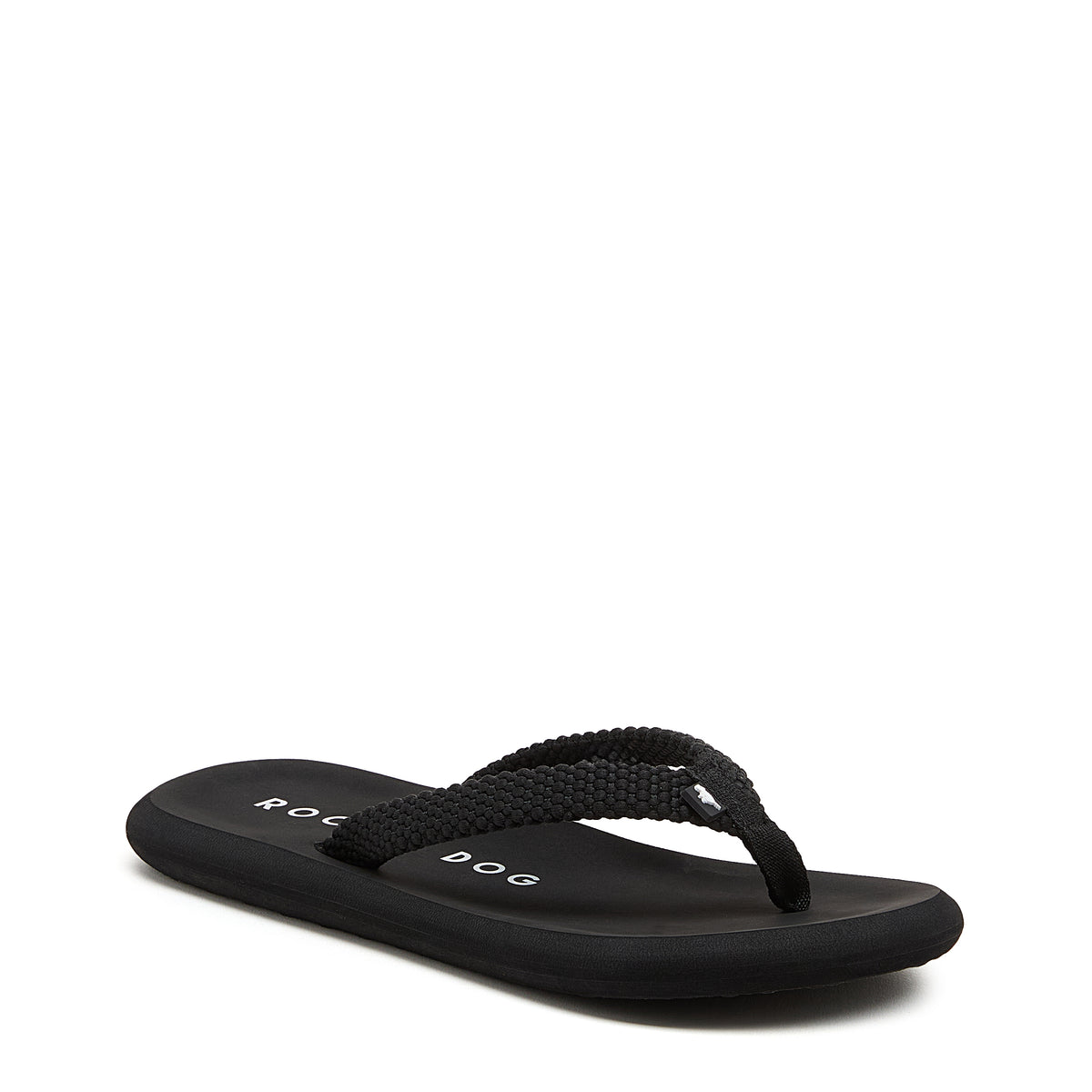 Women's black slim flip flop, casual and comfortable – Rocket Dog Sunset