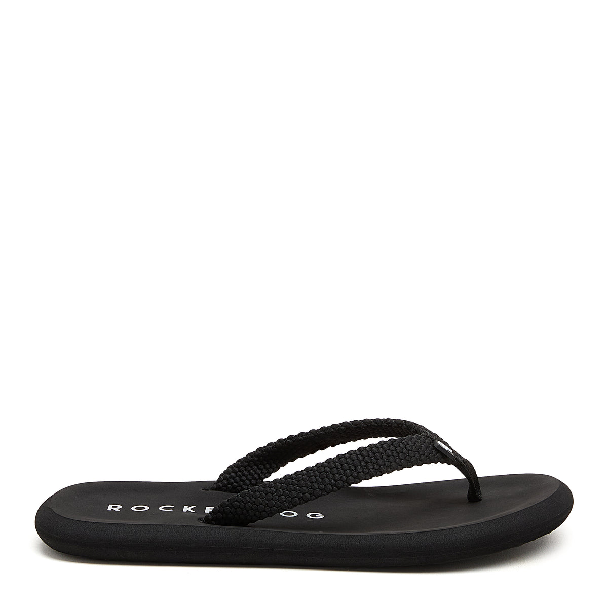 Rocket Dog Sunset black slim flip flop, women's casual shoe