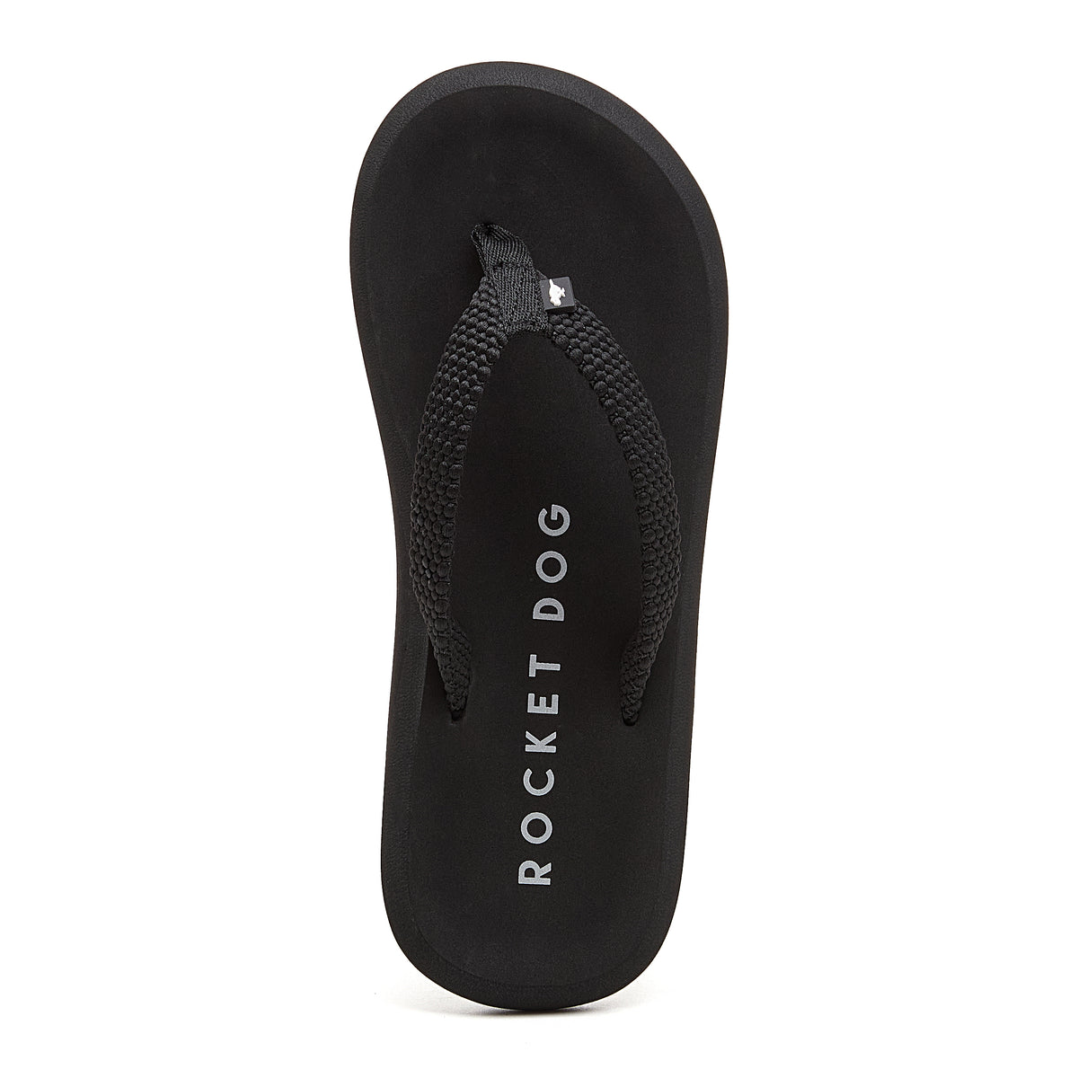 Black women's slim flip flop with Rocket Dog comfort, casual style