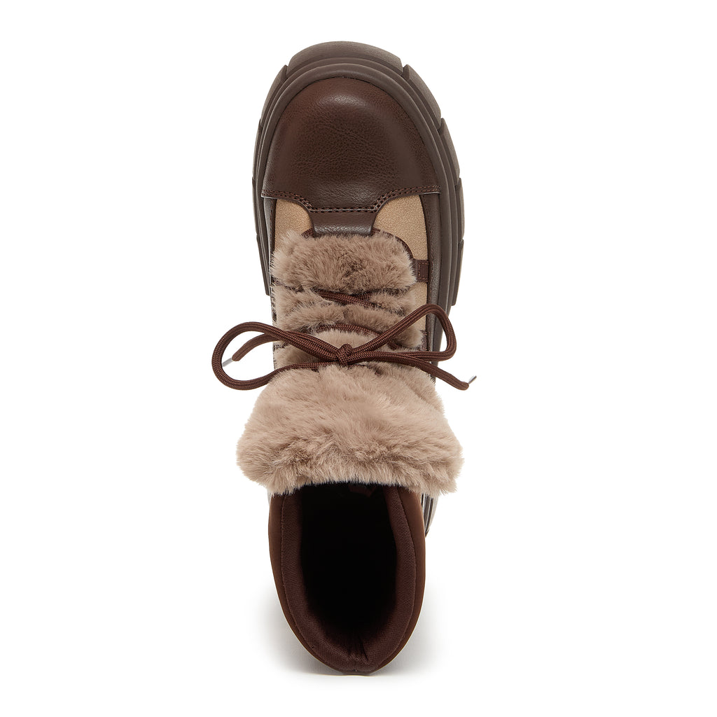 Women's brown platform bootie slip-on, casual everyday – Rocket Dog Tiger