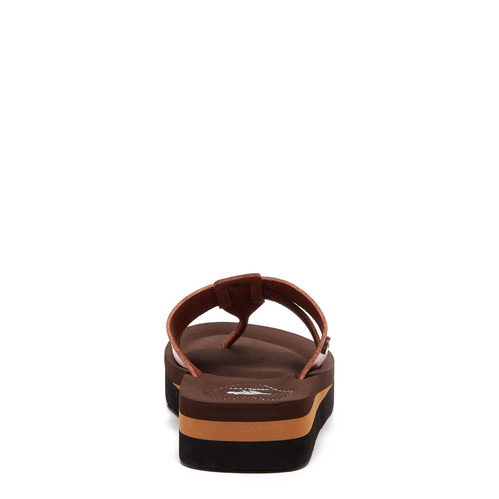 Brown flip flop with cushioned footbed, women's casual style – Rocket Dog Wilmer