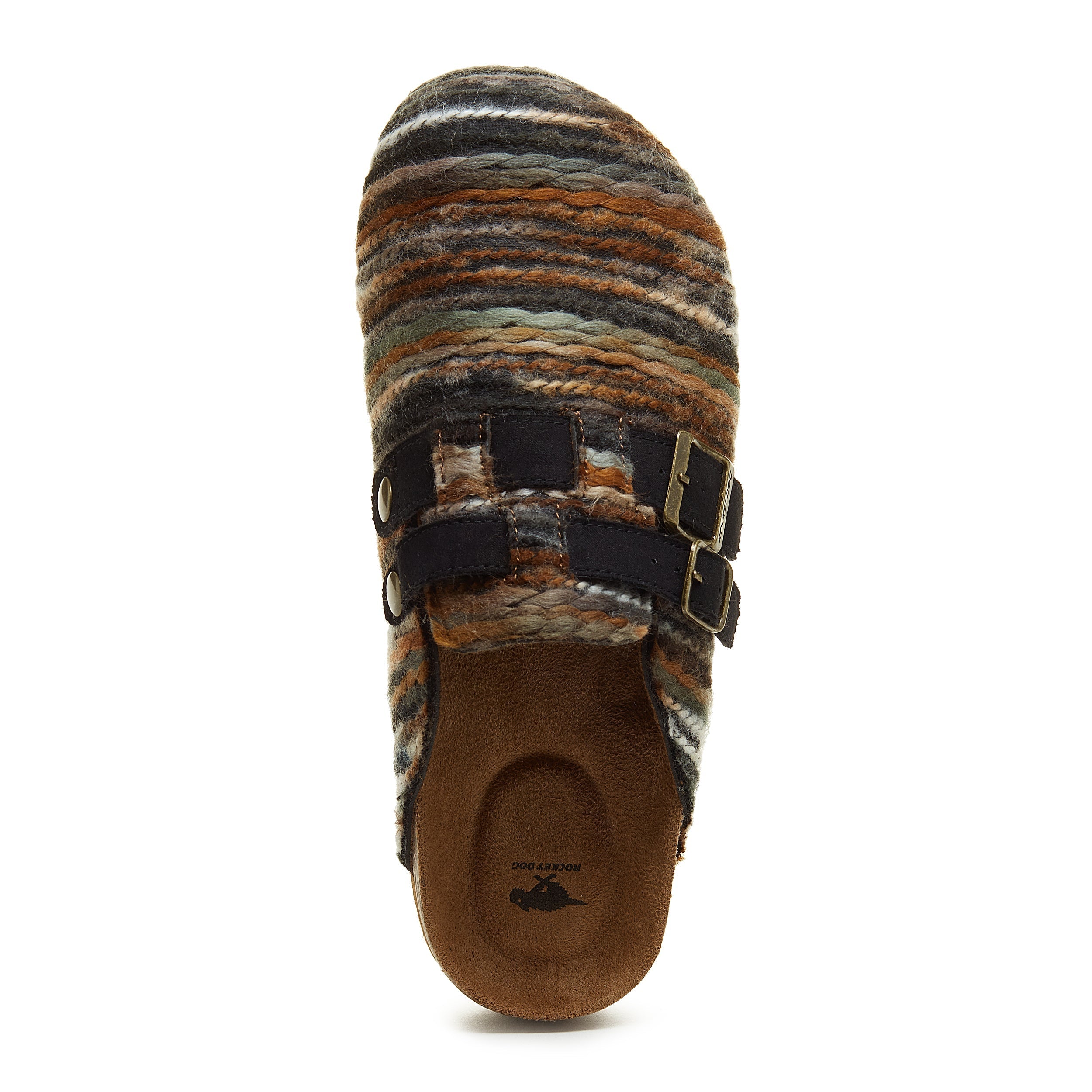 Rocket Dog Abel women's brown stripe mule, casual slip-on