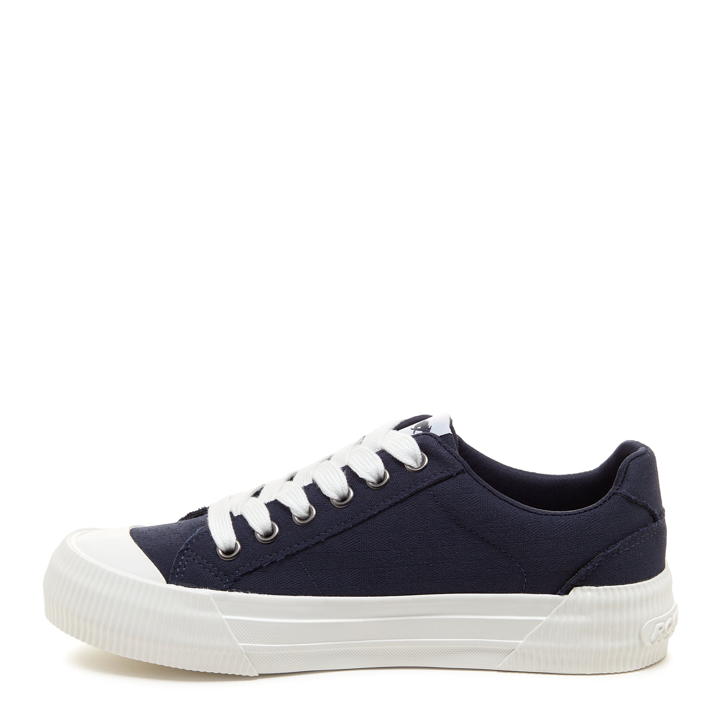 Navy sneaker with cushioned footbed, women's playful style – Rocket Dog Cheery