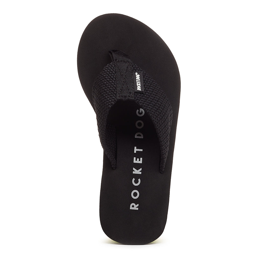 Rocket Dog Crush black platform flip flop, casual women's footwear