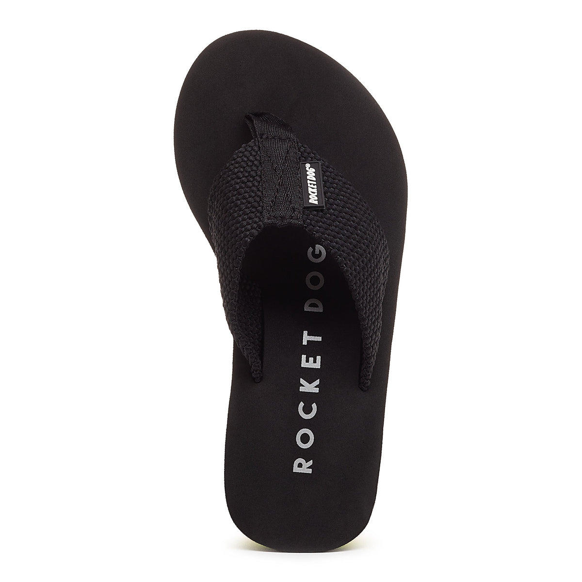 Rocket Dog Crush black platform flip flop, casual women's footwear