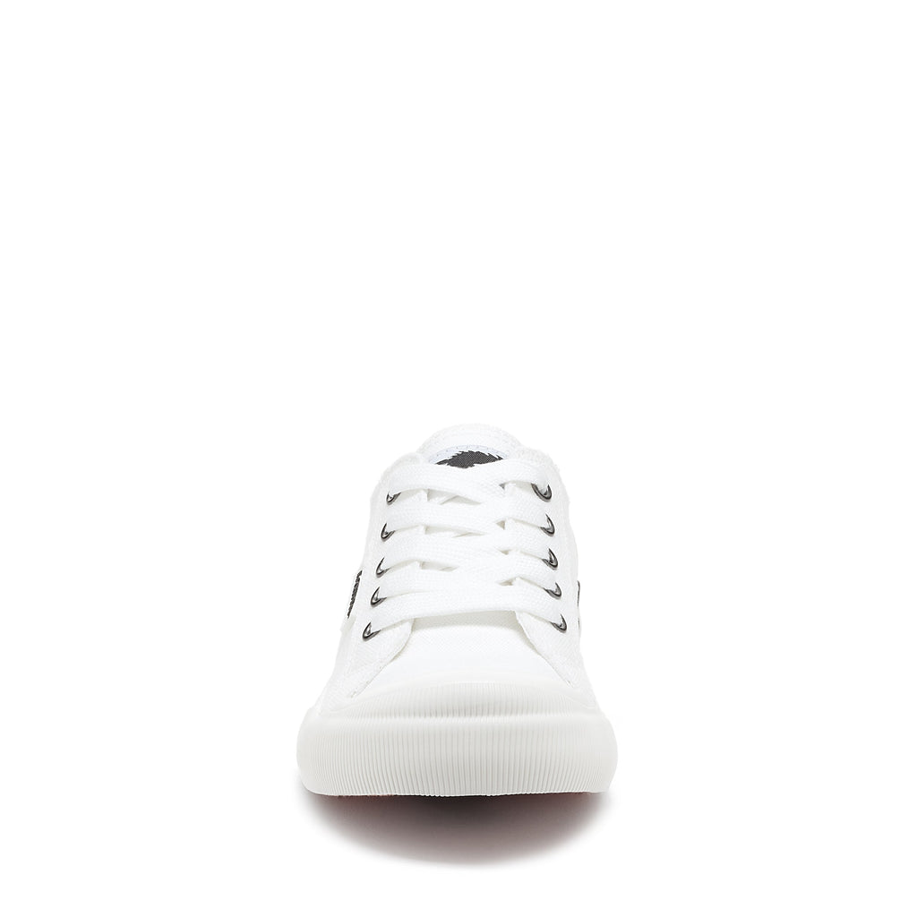 White women's sneaker with Rocket Dog comfort, playful style