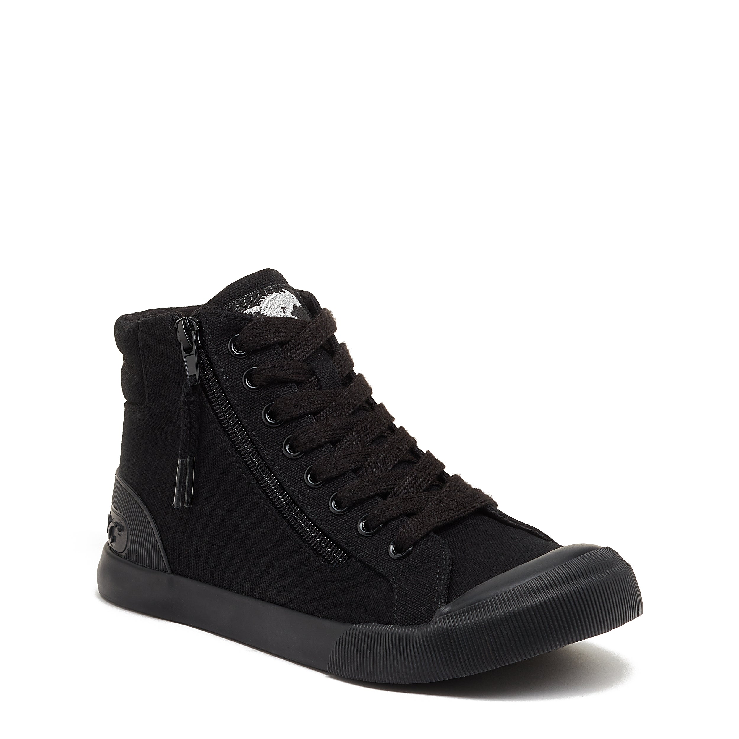 Black sneaker with cushioned footbed, women's playful style – Rocket Dog Jazzin