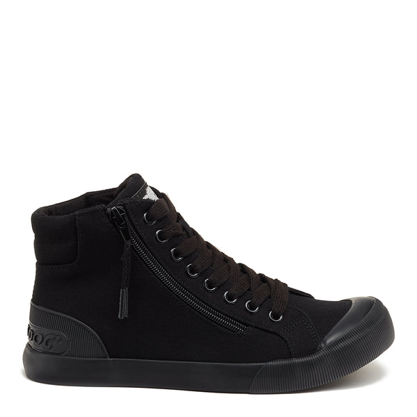 Jazzin All Black High Top Sneakers | Rocket Dog Women's Shoes