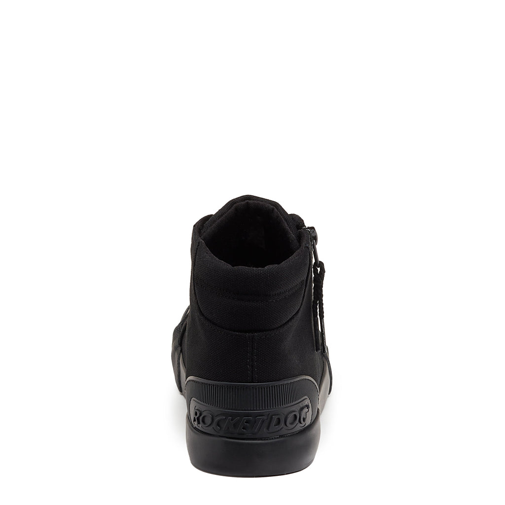 Rocket Dog Jazzin women's black sneaker, playful slip-on