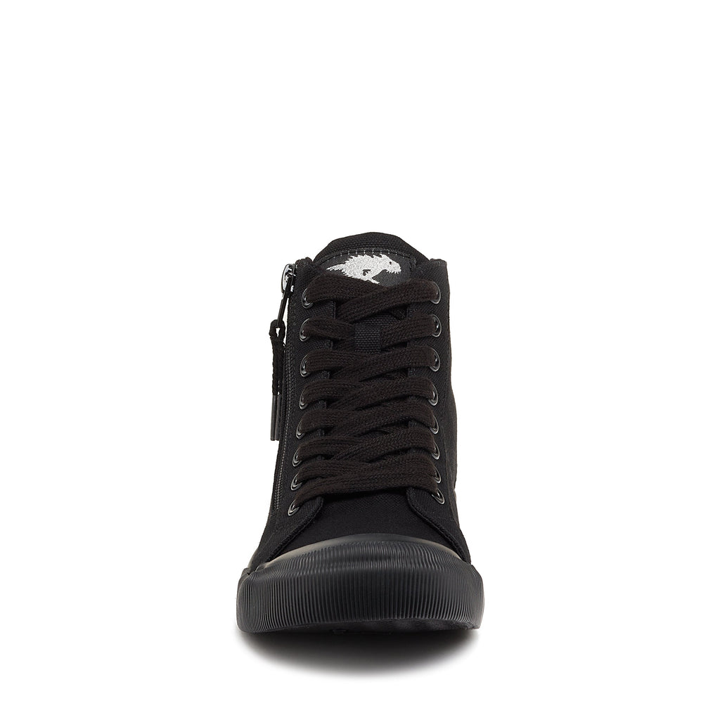 Black women's sneaker with Rocket Dog comfort, playful style