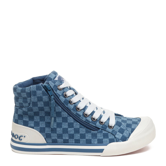 Rocket Dog® Jazzin Blue Checkered High Top Sneaker