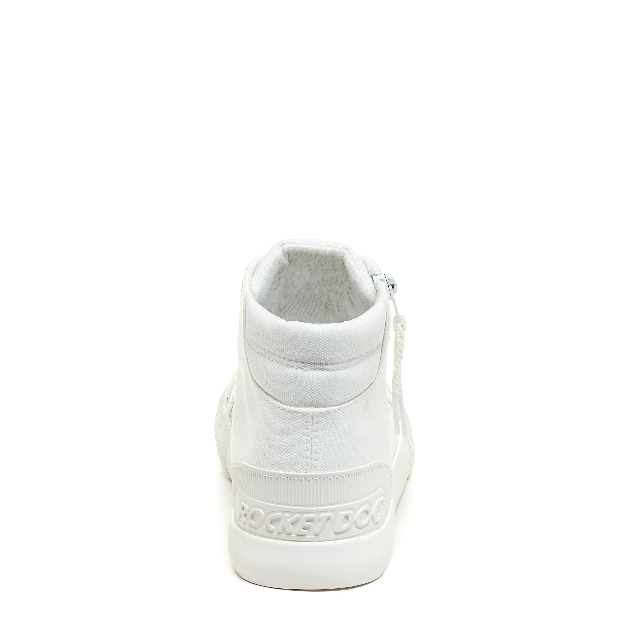 White sneaker with cushioned footbed, women's playful style – Rocket Dog Jazzin
