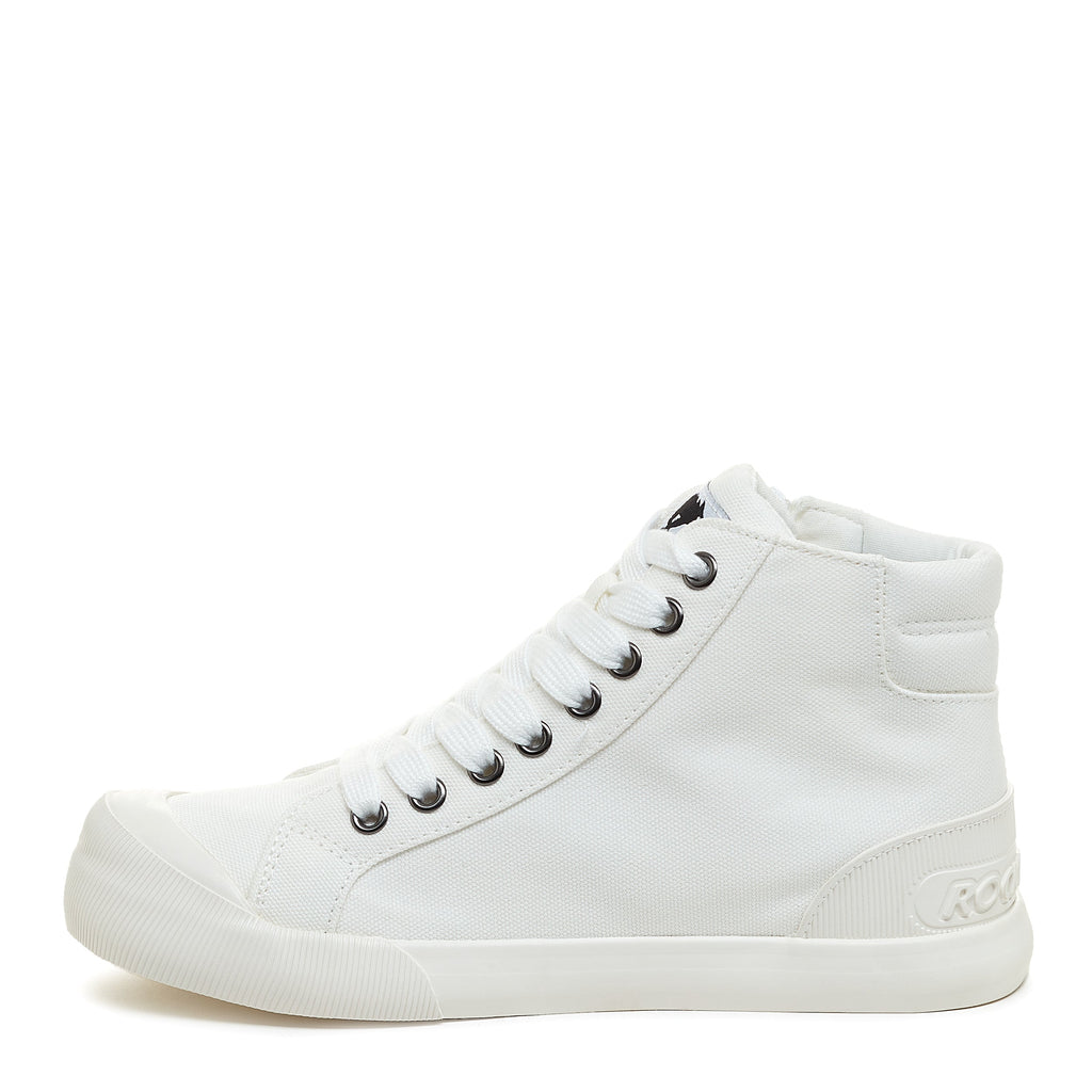 Rocket Dog Jazzin women's white sneaker, playful slip-on