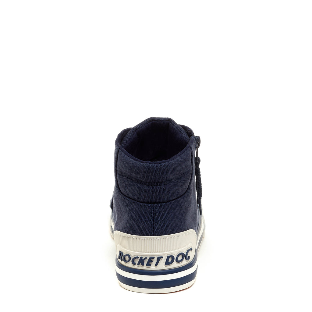 Navy sneaker with cushioned footbed, women's playful style – Rocket Dog Jazzin