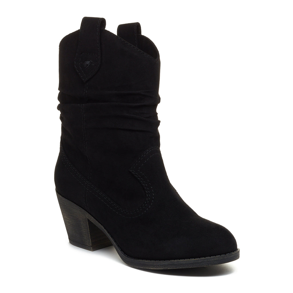 Black western boot with cushioned footbed, women's everyday style – Rocket Dog Sheriff