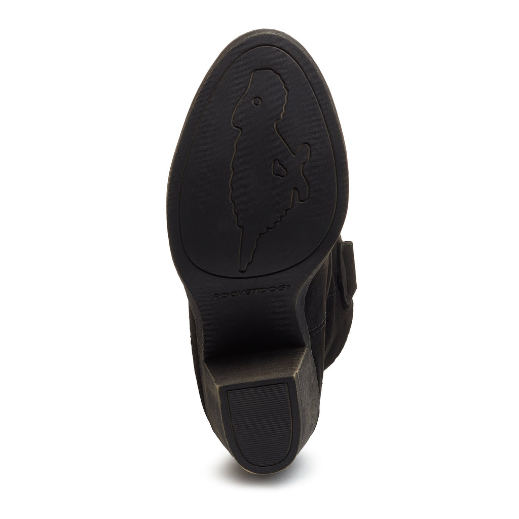 Women's black western boot slip-on, everyday wear – Rocket Dog Sheriff