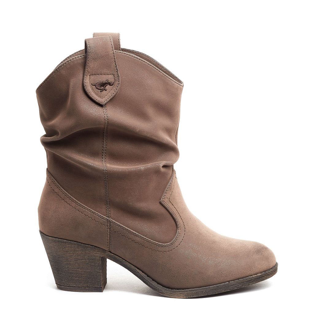 Rocket Dog Sheriff brown vintage western boot, women's everyday shoe