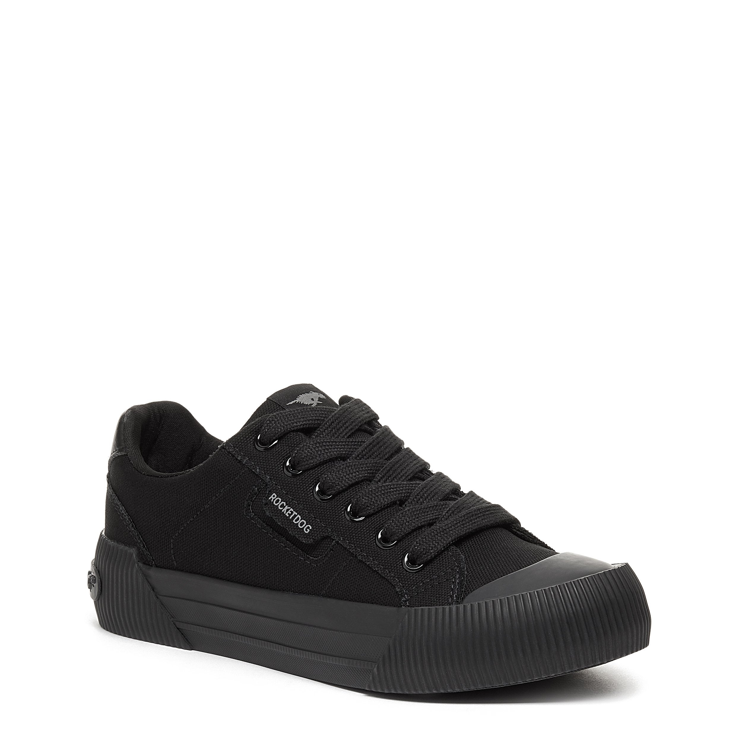 Black sneaker with cushioned footbed, women's playful style – Rocket Dog Cheery