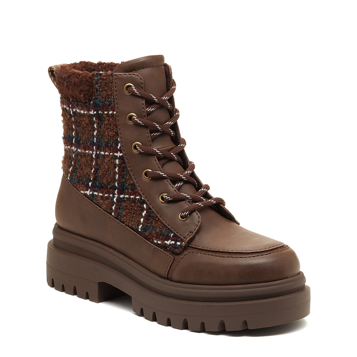 Brown boot with cushioned footbed, women's everyday style – Rocket Dog Desmond